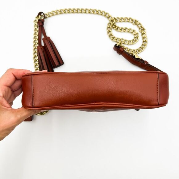 Coach Legacy Flight Cognac Brown Leather Crossbody Shoulder Bag 25362 - Picture 9 of 13